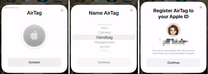 Anslut AirTag till iPhone