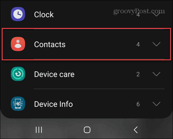 kontaktwidget för Android