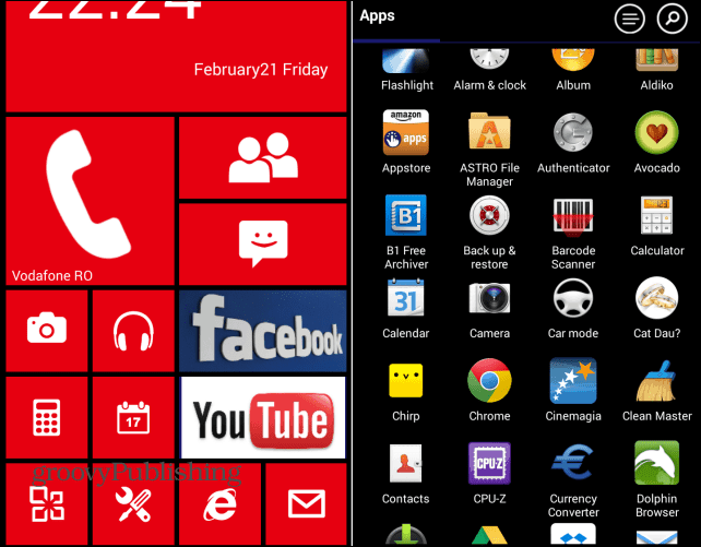 Låt Android se ut som Windows Phone med Launcher 8