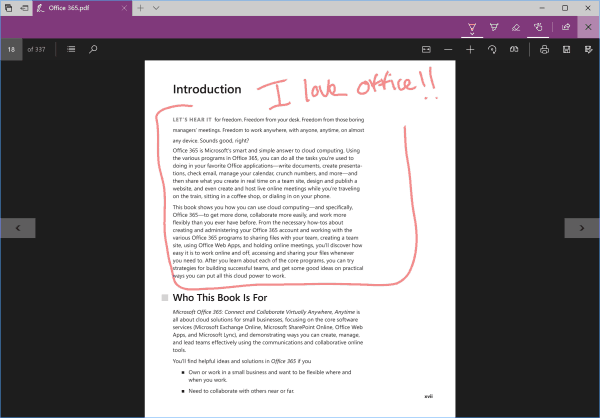 Windows 10 Preview Build 16188 lägger till nya PDF-funktioner med mera och mer