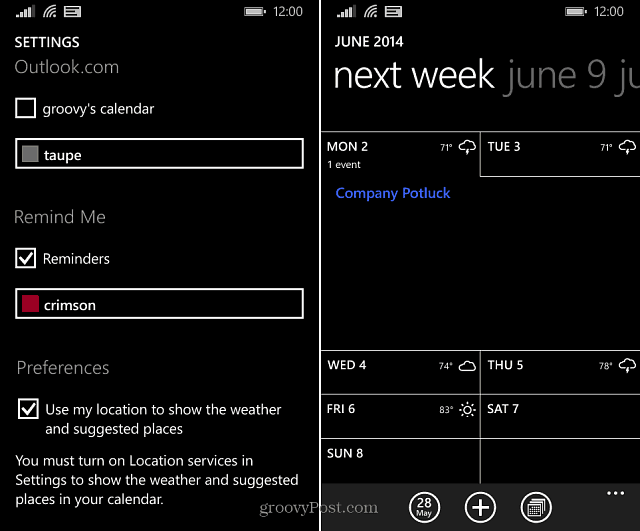 Windows Phone 8.1 Tips: Visa vädret direkt i kalendern
