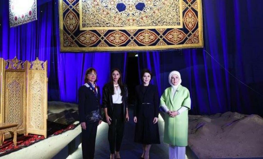 First Lady Erdoğan delade tack till Ziroat Mirziyoyeva, fru till Uzbekistans president