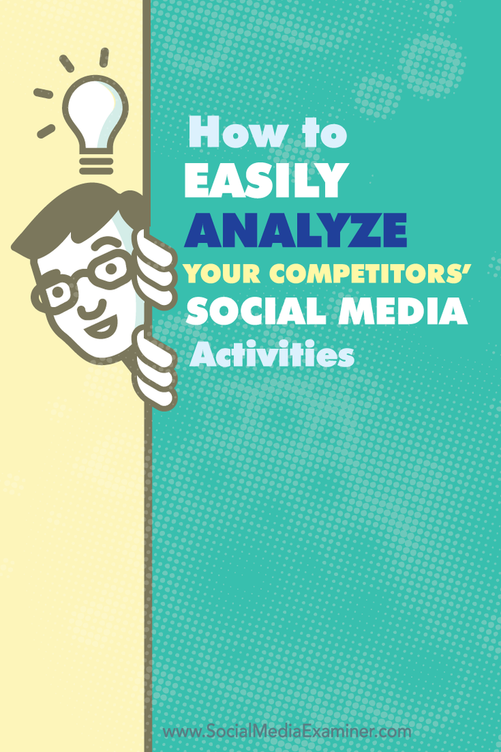Hur man enkelt analyserar dina deltagares sociala aktiviteter: Granskare för sociala medier