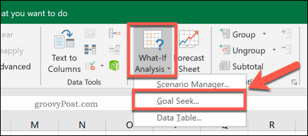 Alternativet för att söka Excel-mål