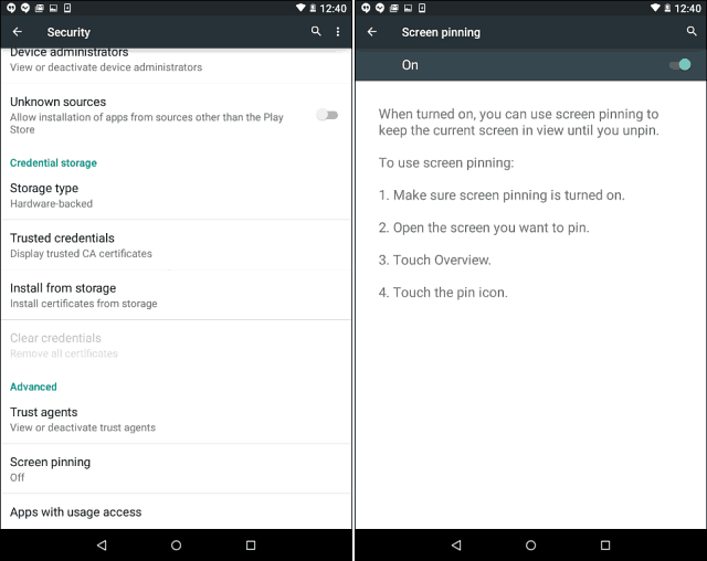 Lås Android 5.0 Lollipop till endast en app med skärmfästning