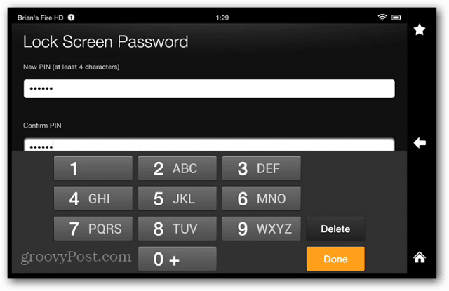 Lösenord Skydda Kindle Fire HD-låsskärmen