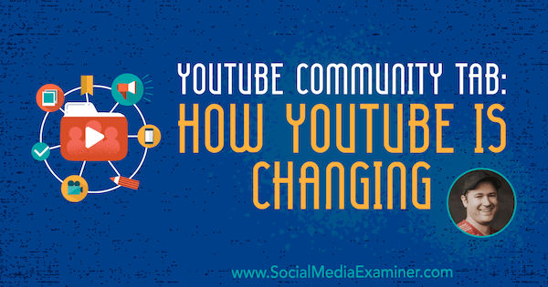 Fliken YouTube-community: Hur YouTube förändras med insikter från Tim Schmoyer på podcasten för marknadsföring av sociala medier.