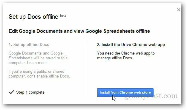 Google Dokument offline 2