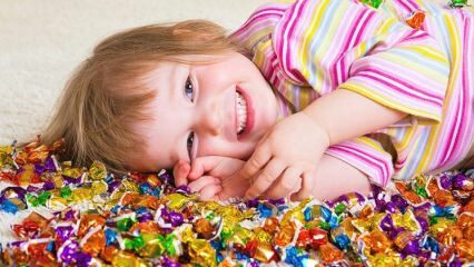Skada på festliga godis för barn
