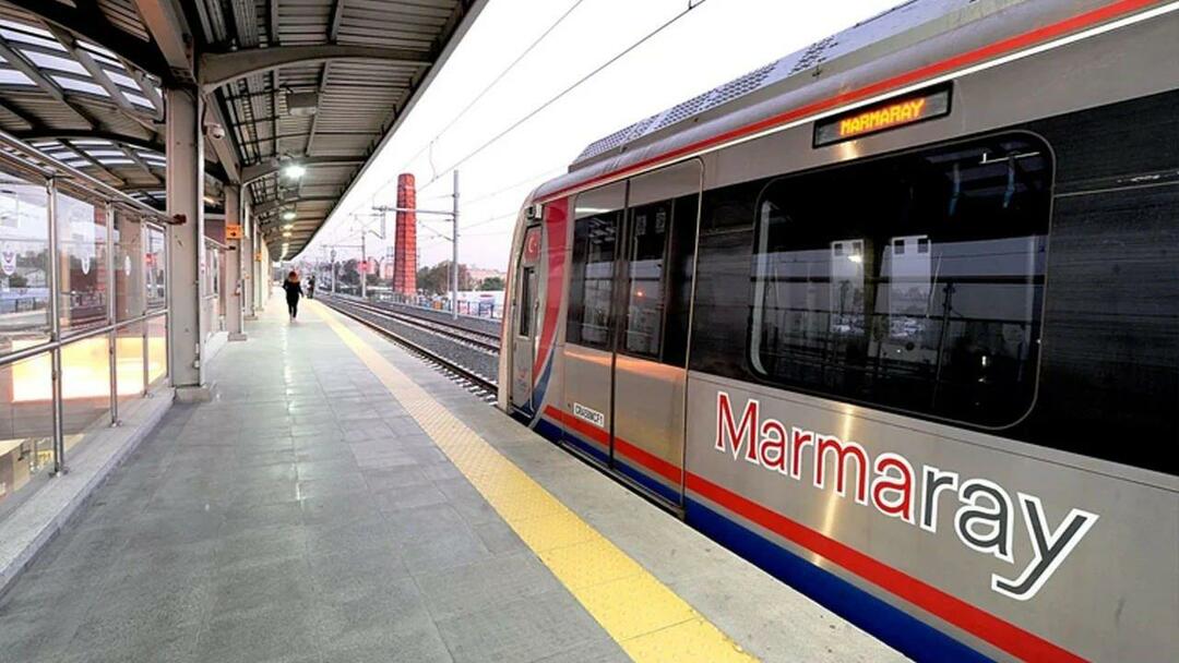 Detaljer om tiderna för Marmaray resor