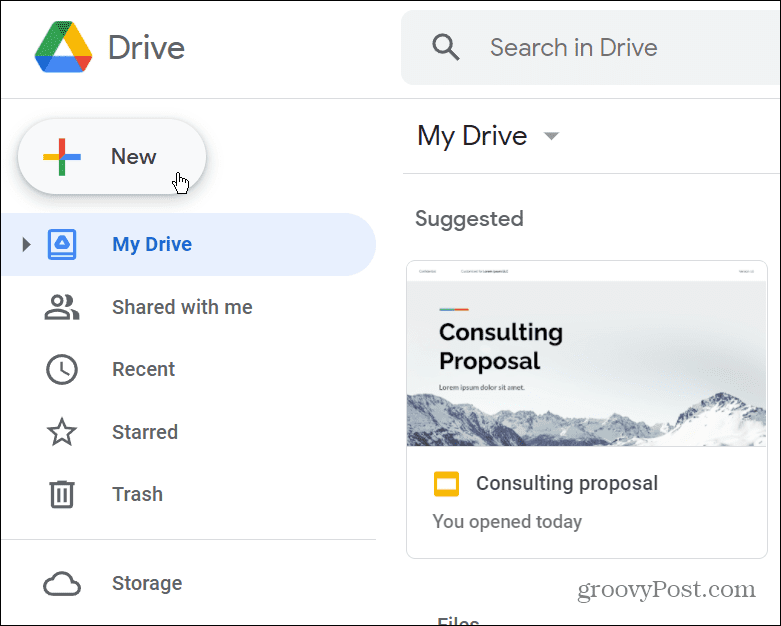 Google Drive Nytt