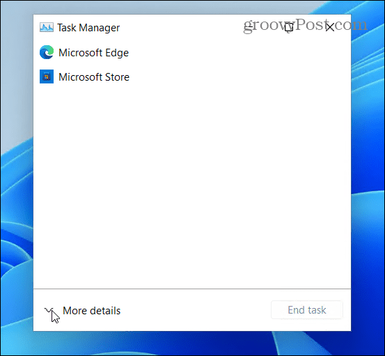 Mer information Task Manager