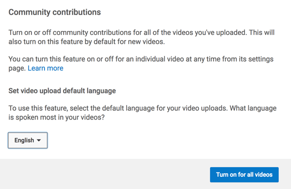 Aktivera funktionen som gör att YouTube-communityn kan översätta textning för dig.