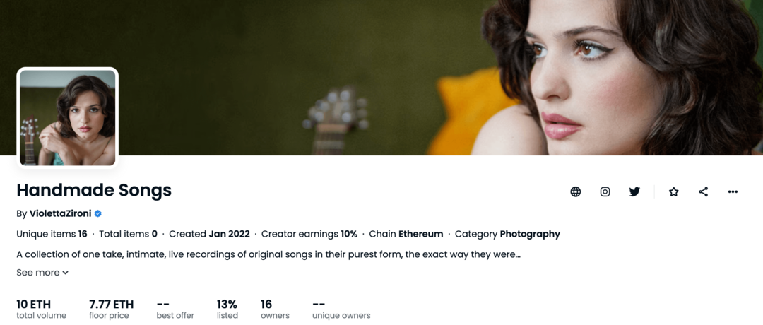 Musik och NFT: The Launch Strategy of Violetta Zironi: Social Media Examiner