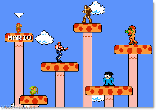 Super Mario Crossover-karaktärval och kontrolllista