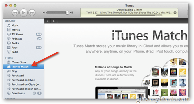 itunes matchar i iTunes 10.5.1