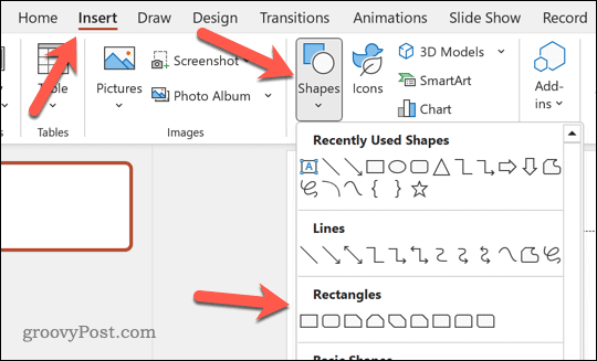 Infoga en form i PowerPoint