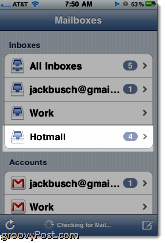 Lägga till Hotmail Exchange ActiveSync till iPhone
