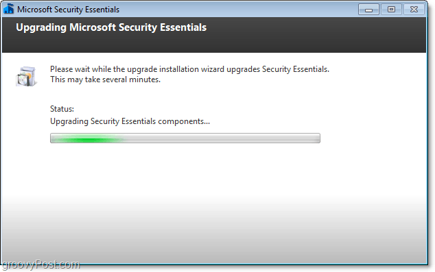uppgradera processen Microsoft Security Security Essential 2.0 beta