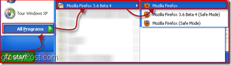 Öppnar Firefox