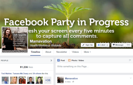 mamavation facebook party omslagsbild