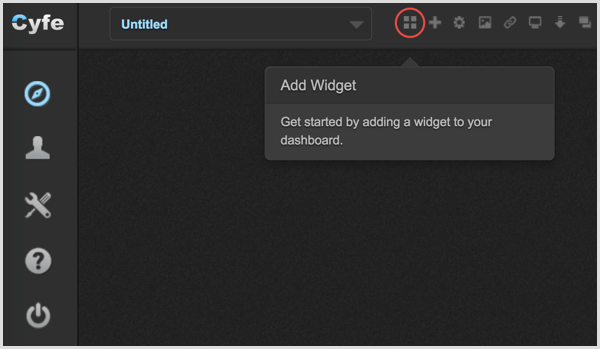 Cyfe Lägg till widget-ikon