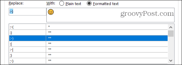Formaterade textbyten i Word i Windows