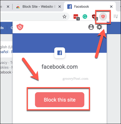 Blockera en webbplats snabbt med BlockSite i Chrome