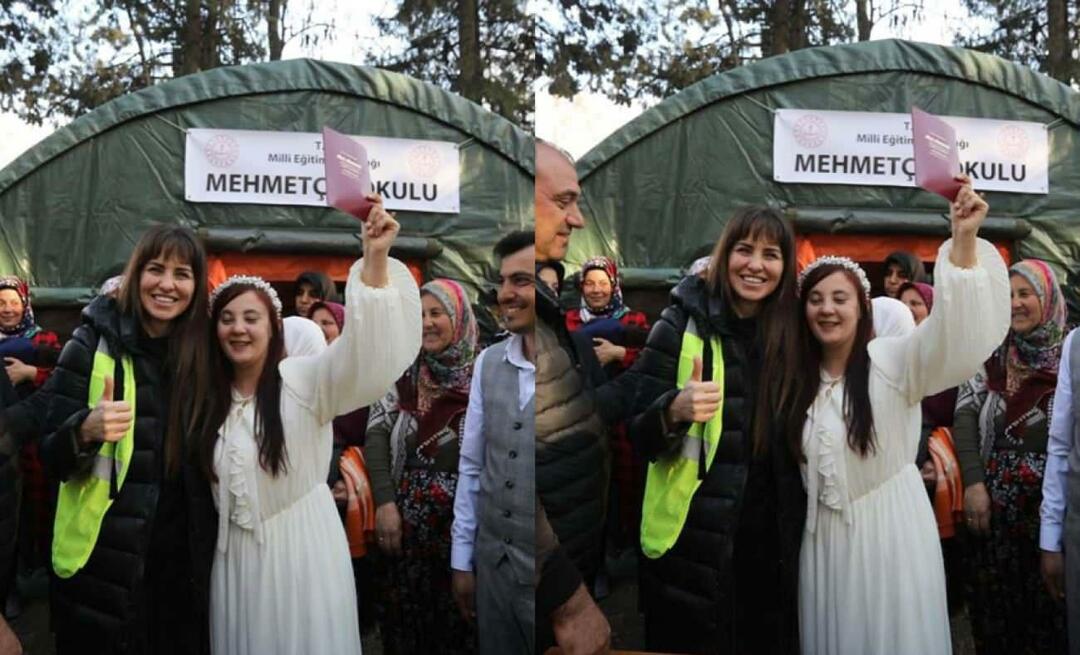 Känslomässig delning från Aslı Tandoğan! En jordbävningsöverlevande blev ett vittne till ett pars äktenskap