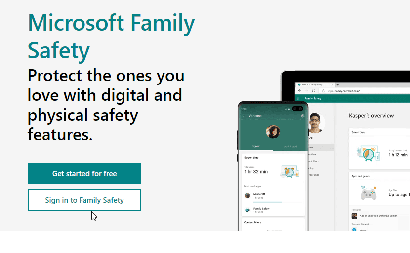 Microsoft familjesäkerhet