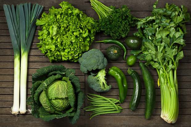 gröna grönsaker är rika på glutation