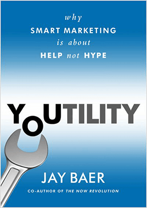 Detta är en skärmdump av bokomslaget för Youtility av Jay Baer.