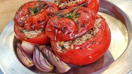 Hur gör jag fyllda tomater i ugnen?