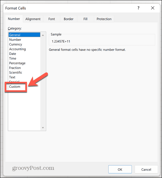 anpassat excel-format