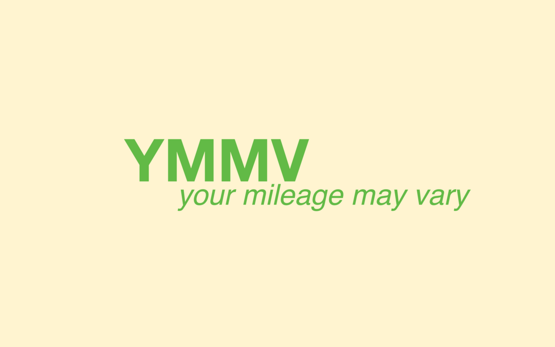 Vad betyder "YMMV" och hur använder jag det?