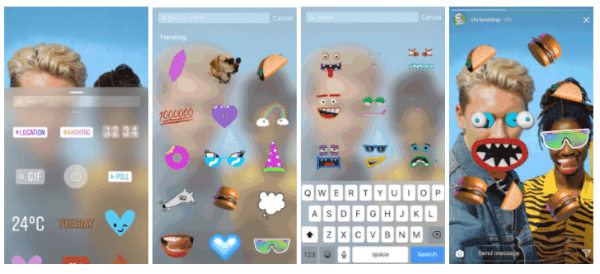 Instagram-användare kan nu lägga till GIF-klistermärken till valfritt foto eller video i sina Instagram-berättelser.