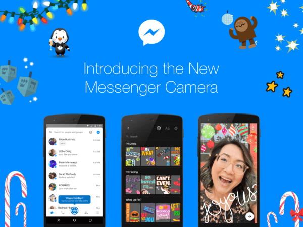 Facebook tillkännagav den globala lanseringen av en ny kraftfull inbyggd kamera i Messenger.