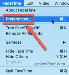 mac facetime-preferenser
