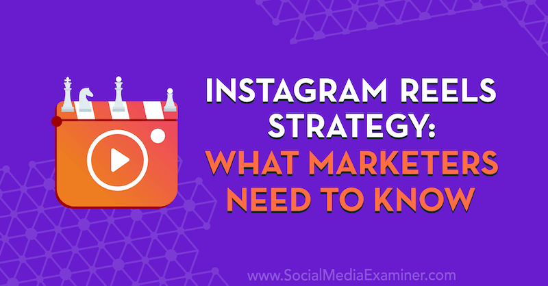 Instagram Reels-strategi: Vad marknadsförare behöver veta med insikter från Elise Darma på Social Media Marketing Podcast.