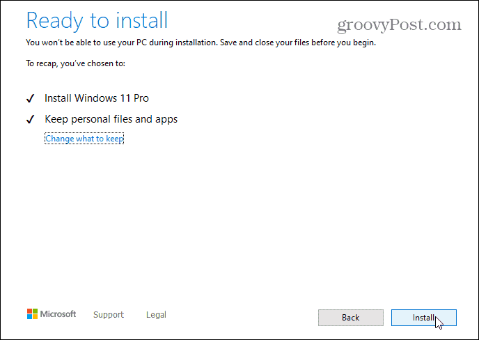 Klar att installera Windows 11