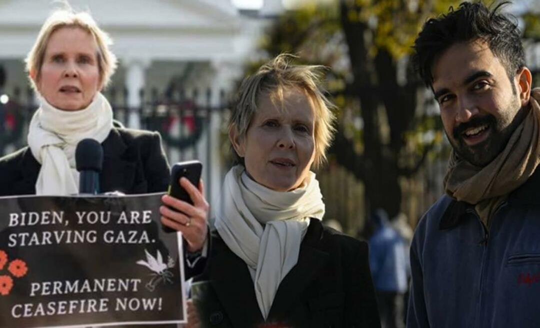 Den amerikanska skådespelerskan Cyntia Nixon talade ut för palestinierna framför Vita huset!