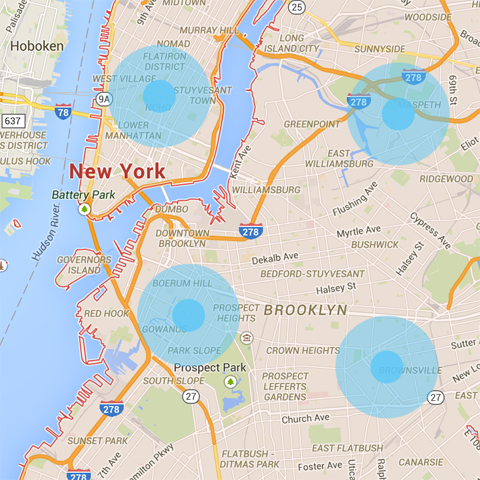 landmärken kartlagda i new york