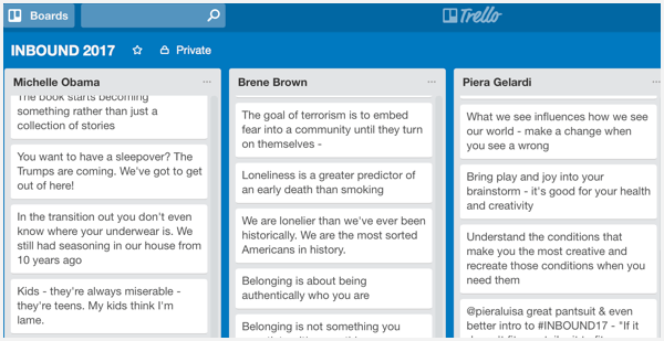 levande blogganteckningar med trello