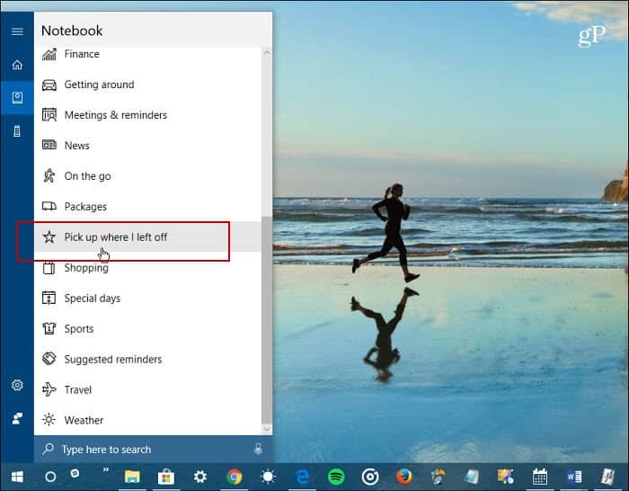 Cortana Notebook Plocka upp där jag slutade