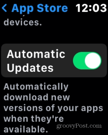 automatiska uppdateringar Apple Watch