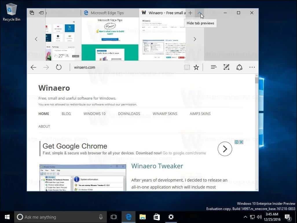 Windows 10 Creators Update Build 14997 visar support för Blue Light och mer