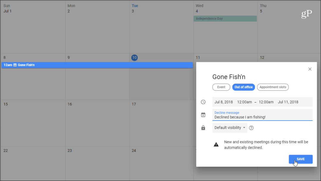 Så här använder du Office-läget med Google Kalender
