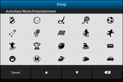 Emoji-tangentbord-aktiviteter