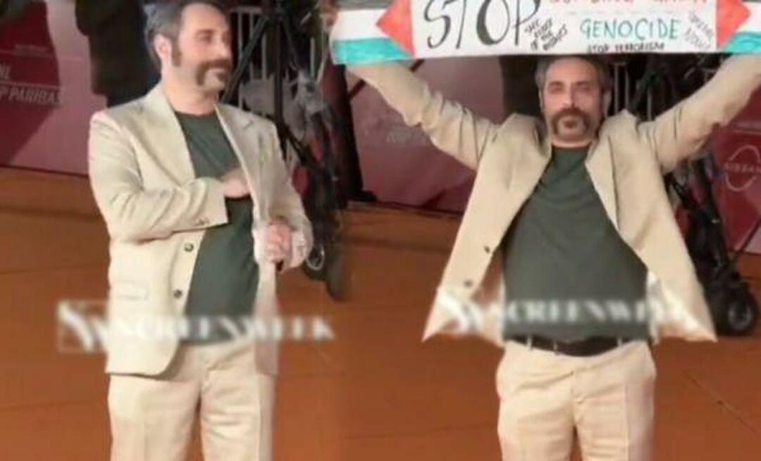 Berömvärt drag från den italienska skådespelaren! Han öppnade en banderoll till stöd för palestinier på filmfestivalen