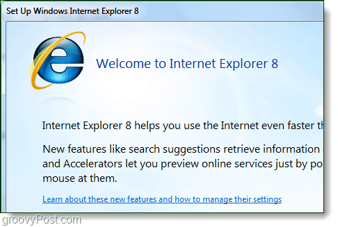Välkommen till Internet Explorer 8